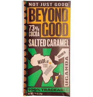 Beyond Good 73% Salted Caramel Dark Chocolate Single Origin Uganda Cocoa